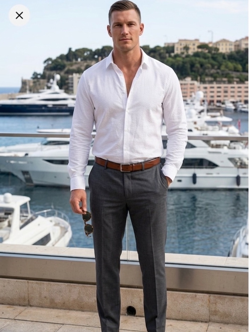 HUGO BOSS Classic White Men's Button-Up Dress Shirt. Size XL